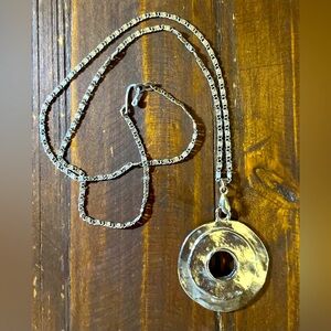 Vintage Chico’s Pendant on Silver Chain * Sterling Silver Pinch Bale and Clasp